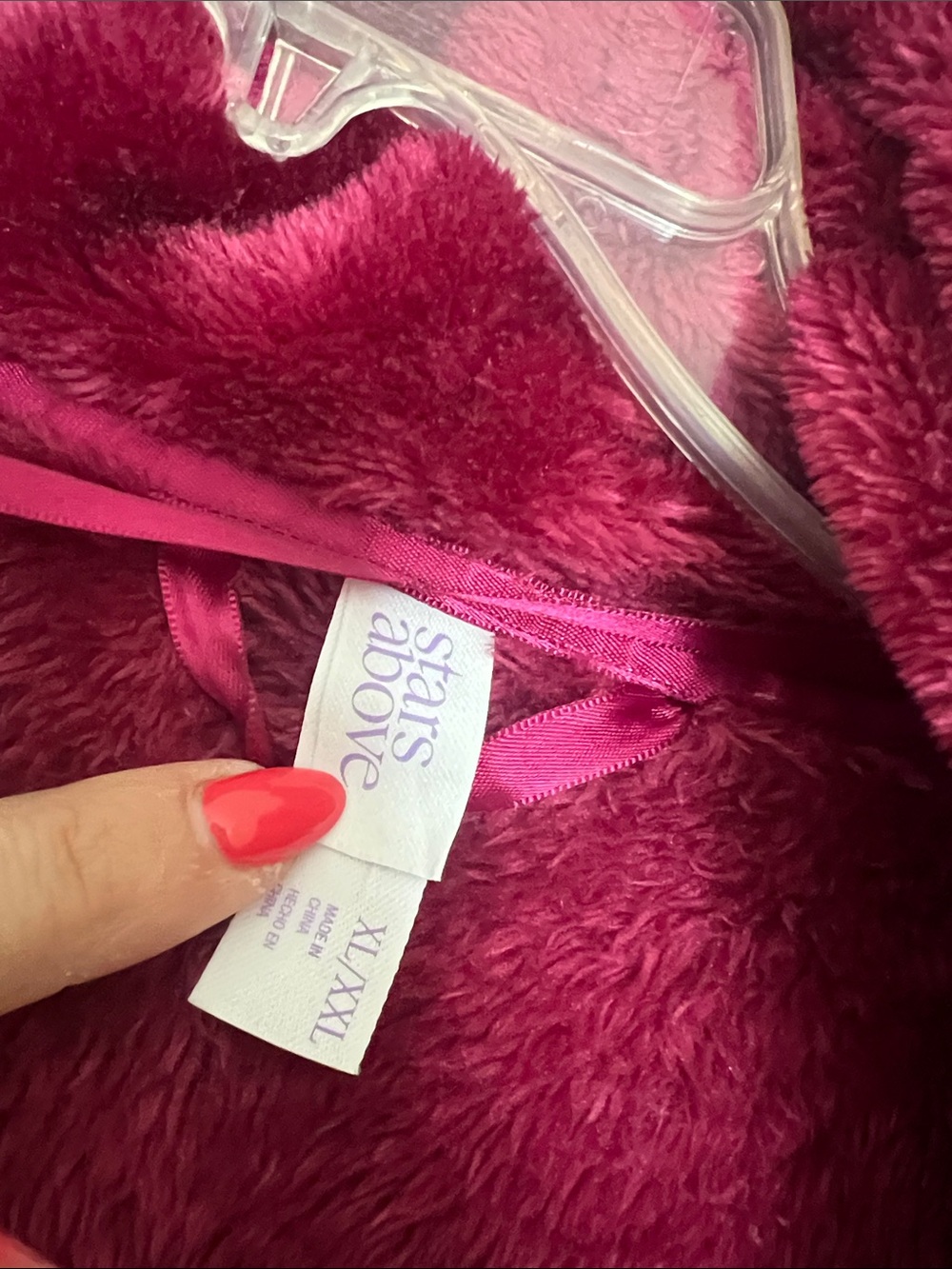 Plush Deep Wine Robe - Picture 2 of 3